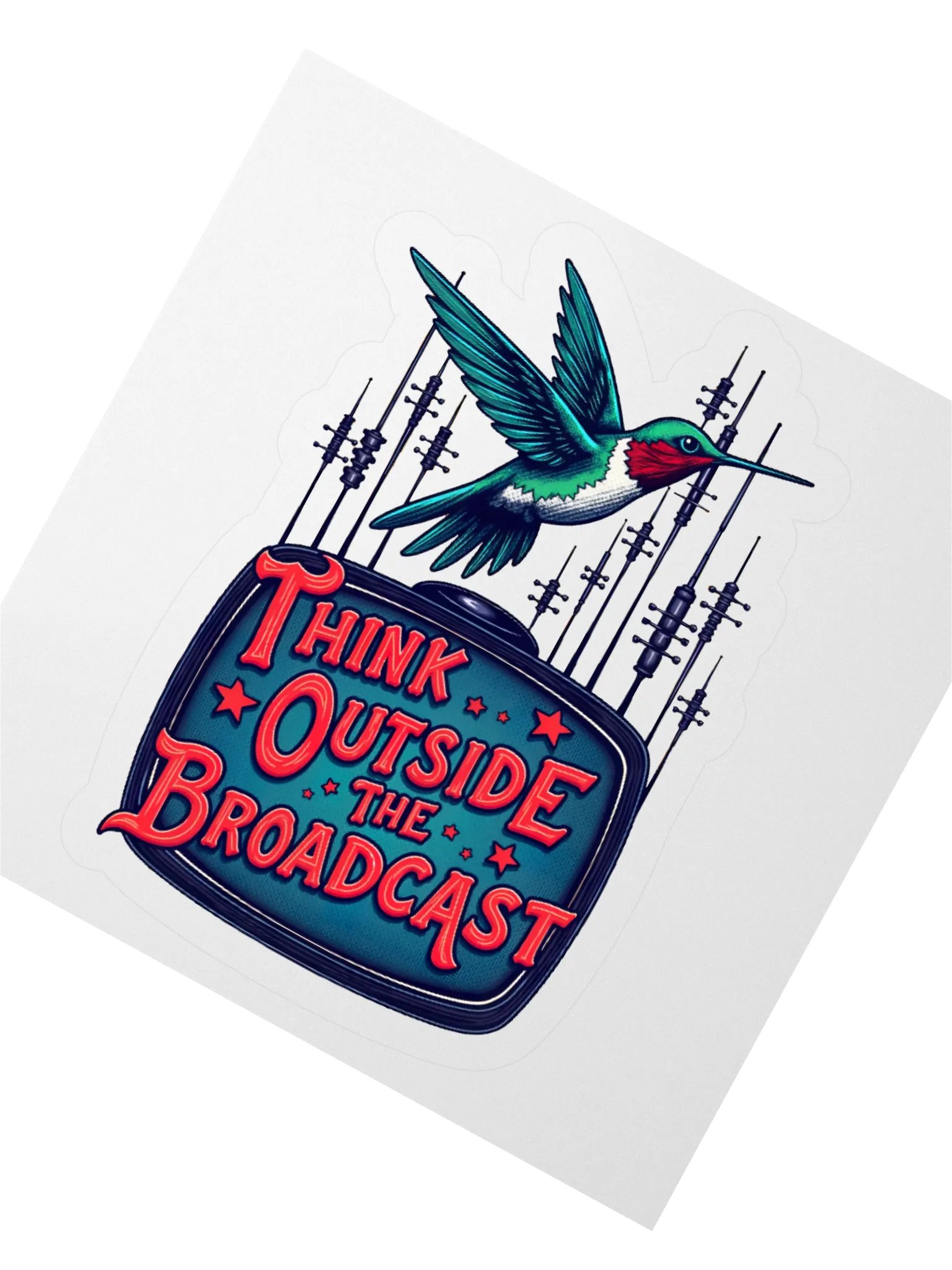 Think Outside The Broadcast Sticker product image (2)