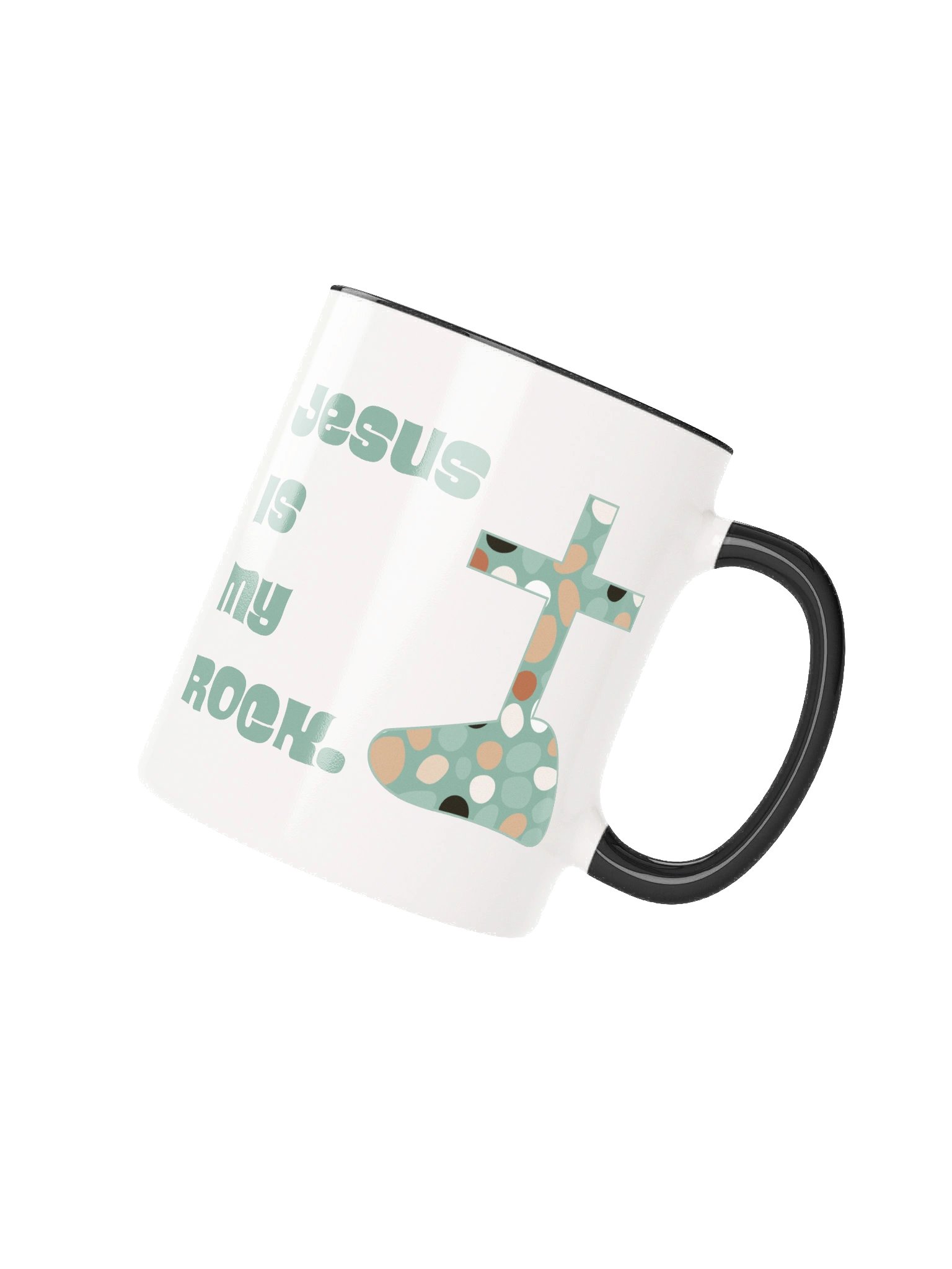 Jesus Is My Rock — Sage Cross Mug product image (5)