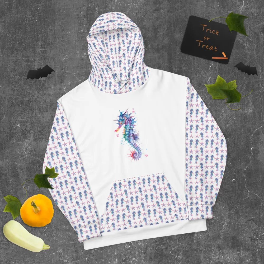 Vibrant Watercolour Seahorse Dreams Hoodie product image (12)
