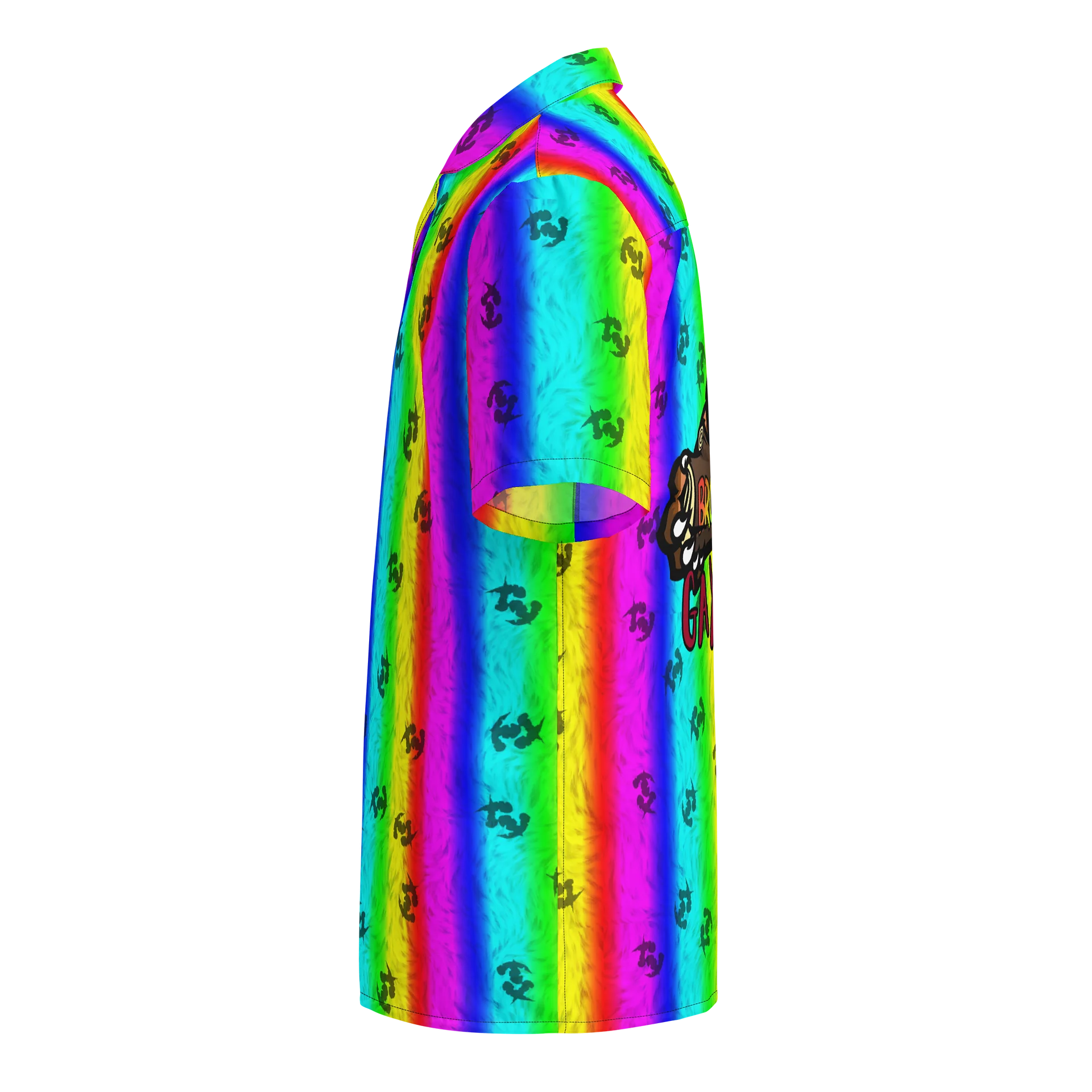 Brown Bear Rainbow Fur Hawaiian Shirt product image (3)