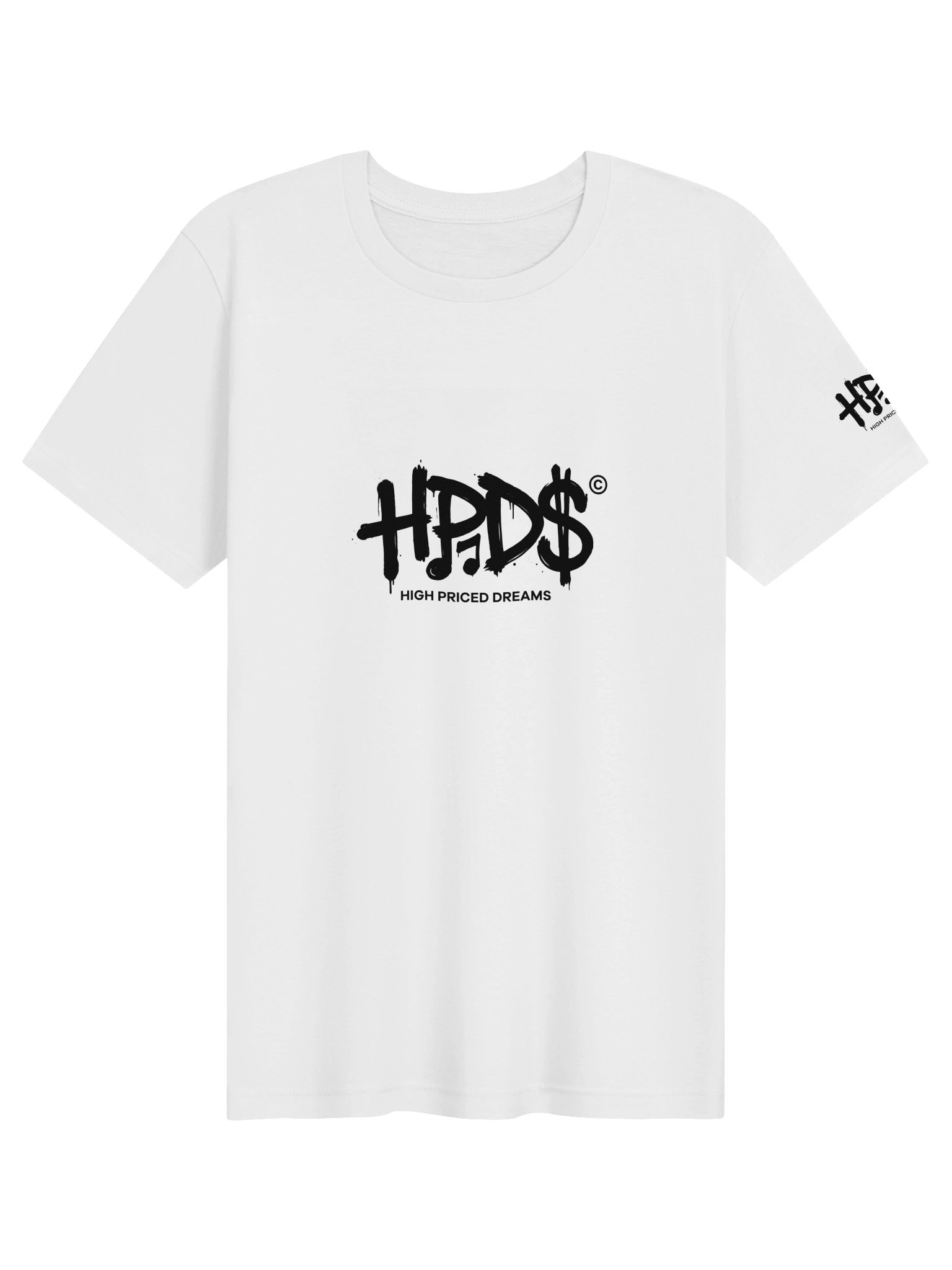 HPD$ Logo Tee in white with black logo