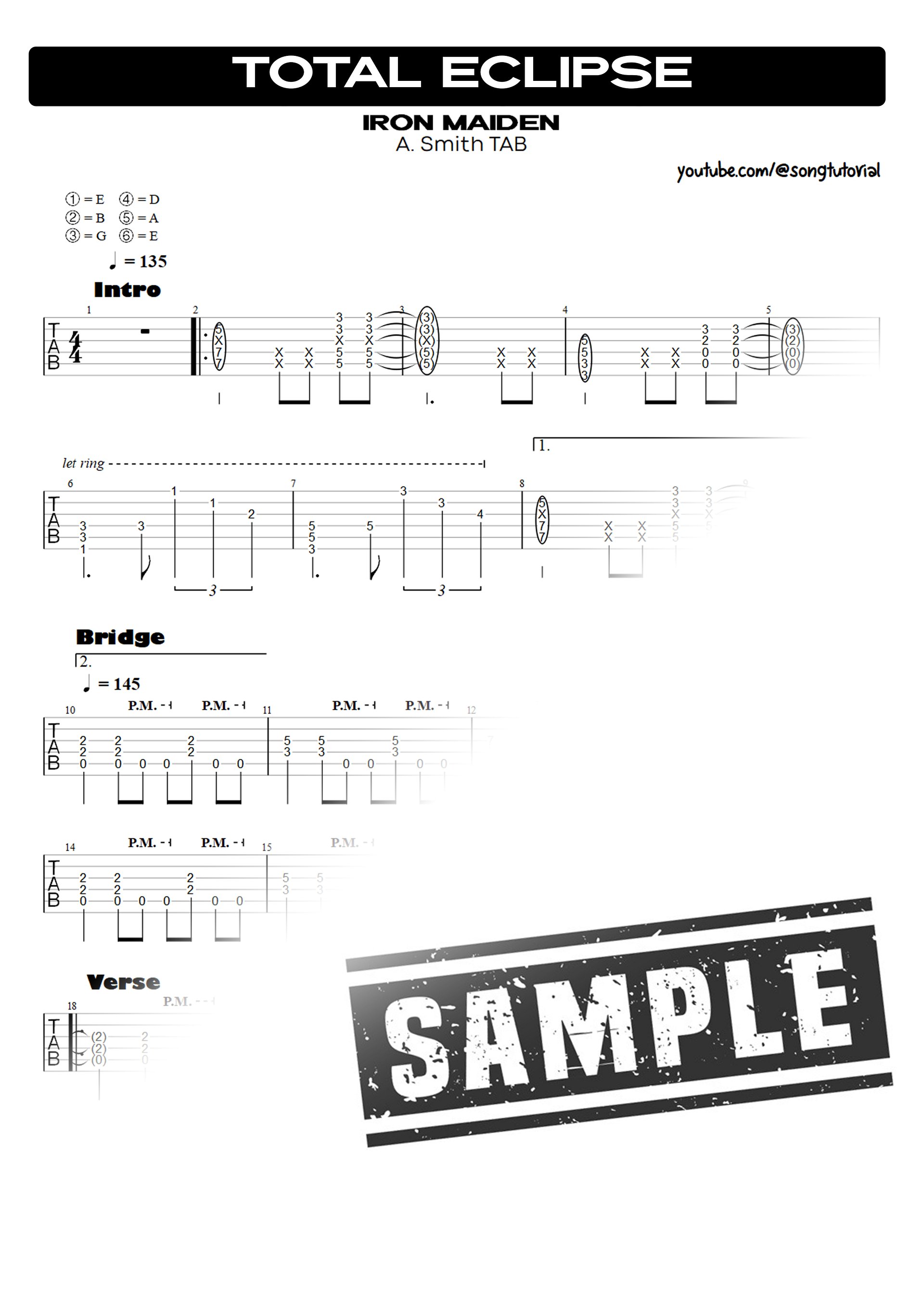 Total Eclipse PDF TAB + Backing Track MP3 product image (2)