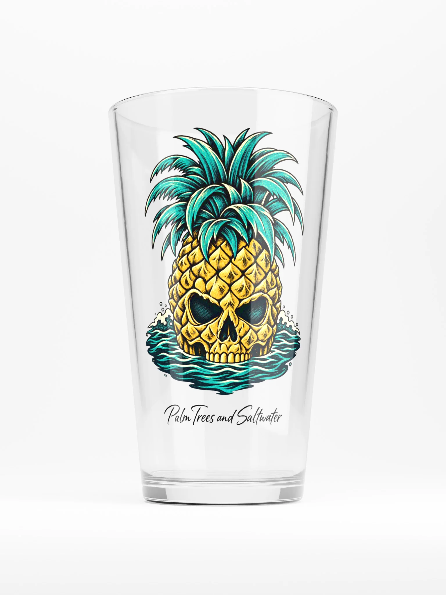 Pineapple Skull | Tropical Rebel Pint Glass product image (1)