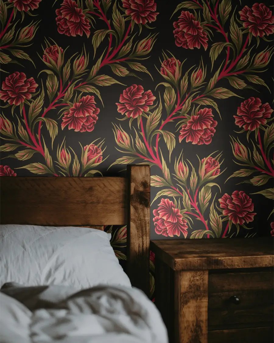FREE Wallpaper Mockup - Dark Rustic Bedside product image (5)