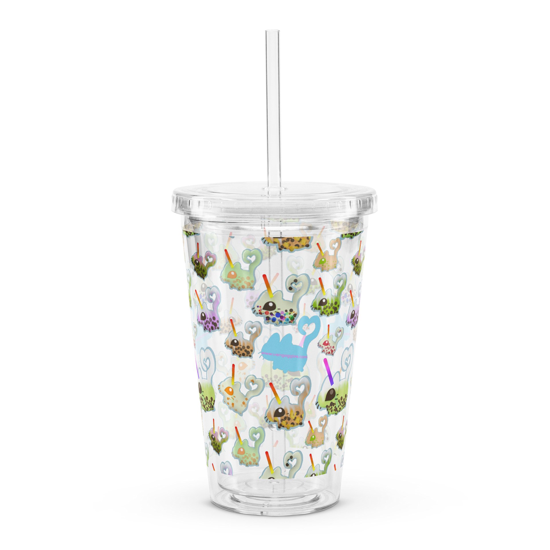 boba vanny pattern clear drink cup product image (4)