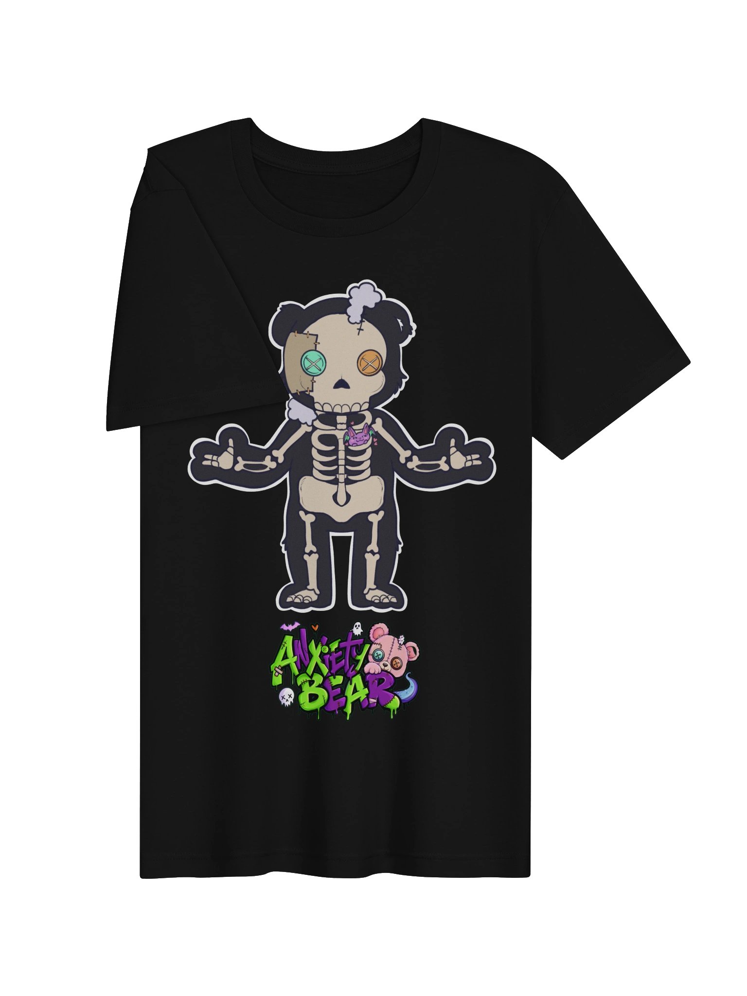 Anxiety Bear Scare Bear Tshirt: SkeleBear product image (30)