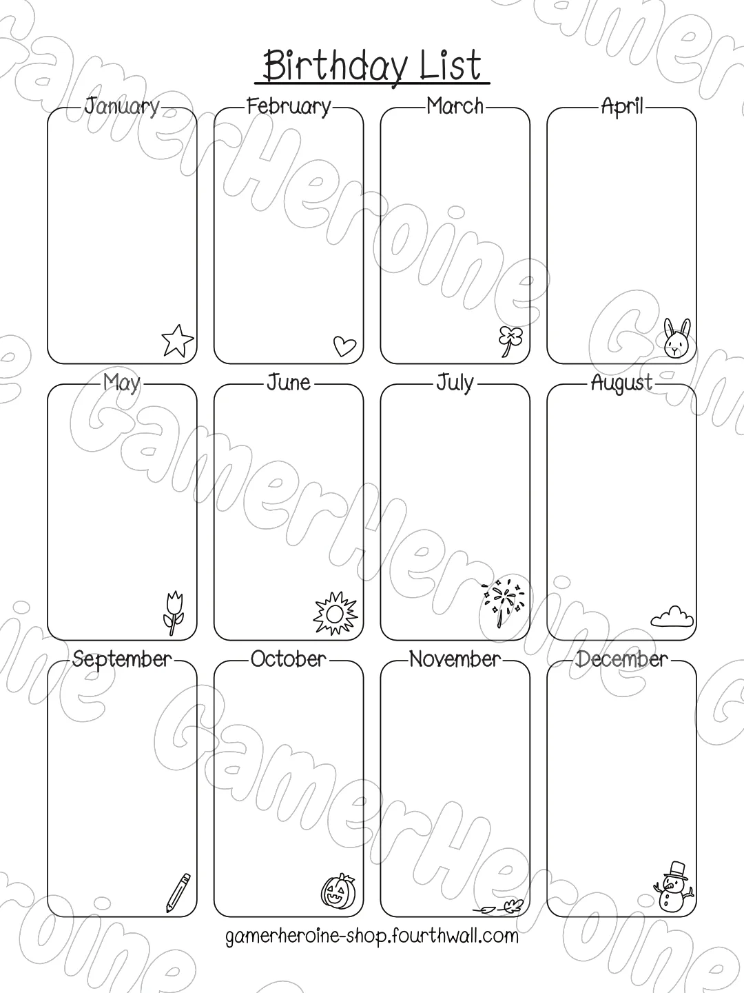 Birthday List product image (3)