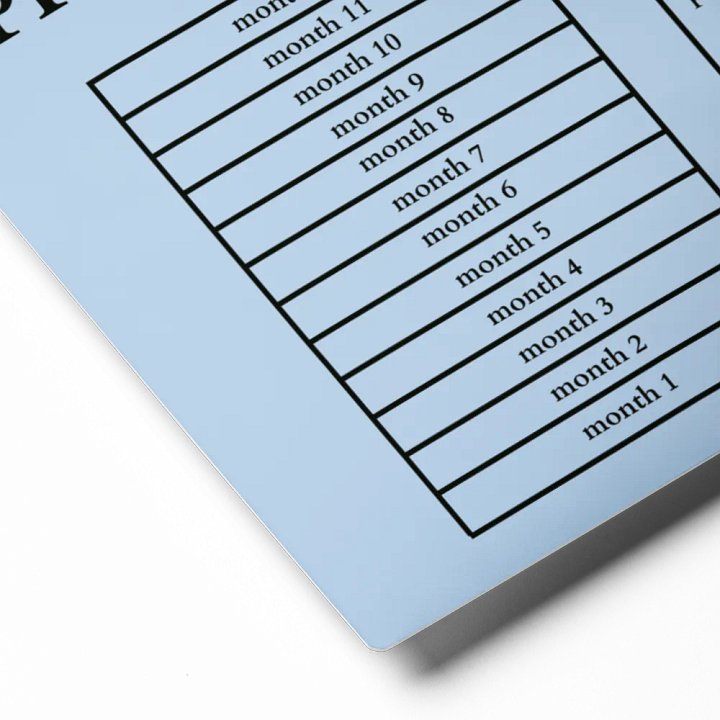 HIGHFALUTIN ANNUAL RENT TRACKER (black design 4) product image (2)