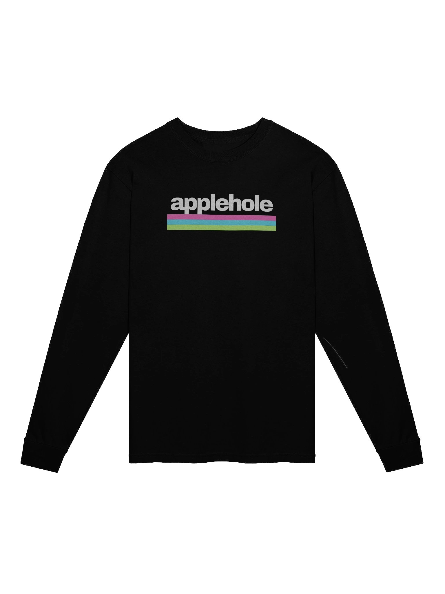 "Applehole" T-Shirt – Funny Asshole Graphic Long Sleeve Tee | Sarcastic Hippo Viral Humor Long Sleeve Shirt product image (3)