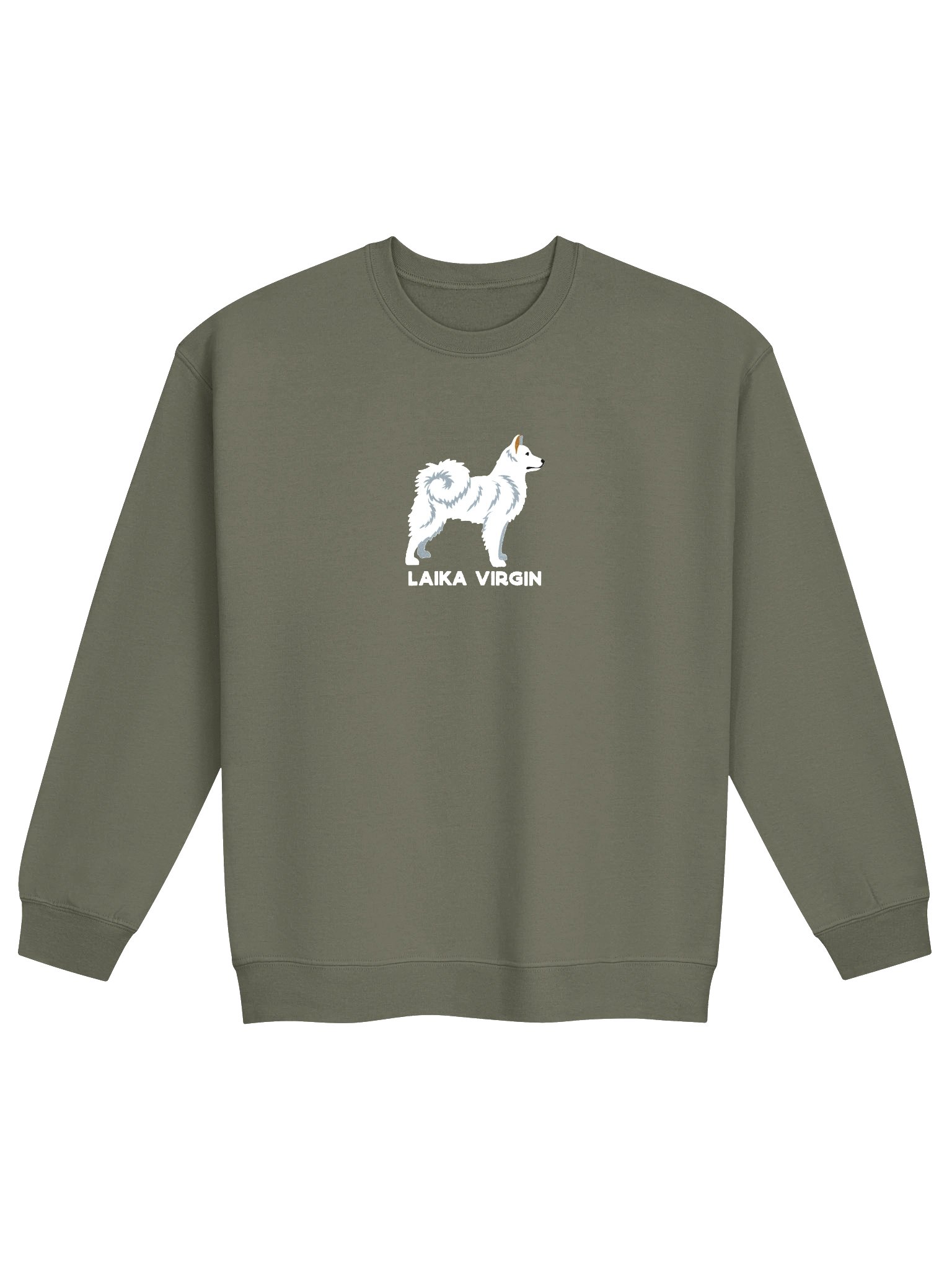 Laika Virgin Sweatshirt (Embroidered) of a Yakutian Laika(White) product image (4)