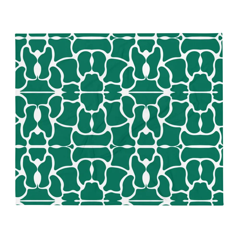 Green Brick Mosaic Throw Blanket product image (2)