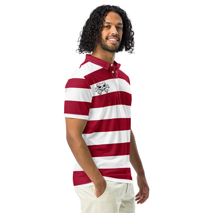 Red, Blaque and White Kat Skull Polo product image (1)