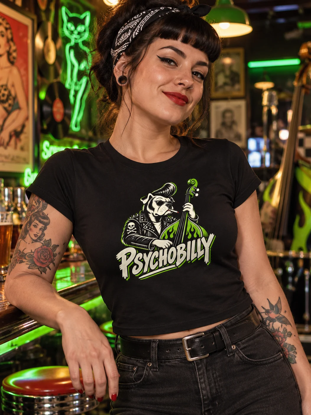 Psychobilly Dog Tee – Women product image (1)