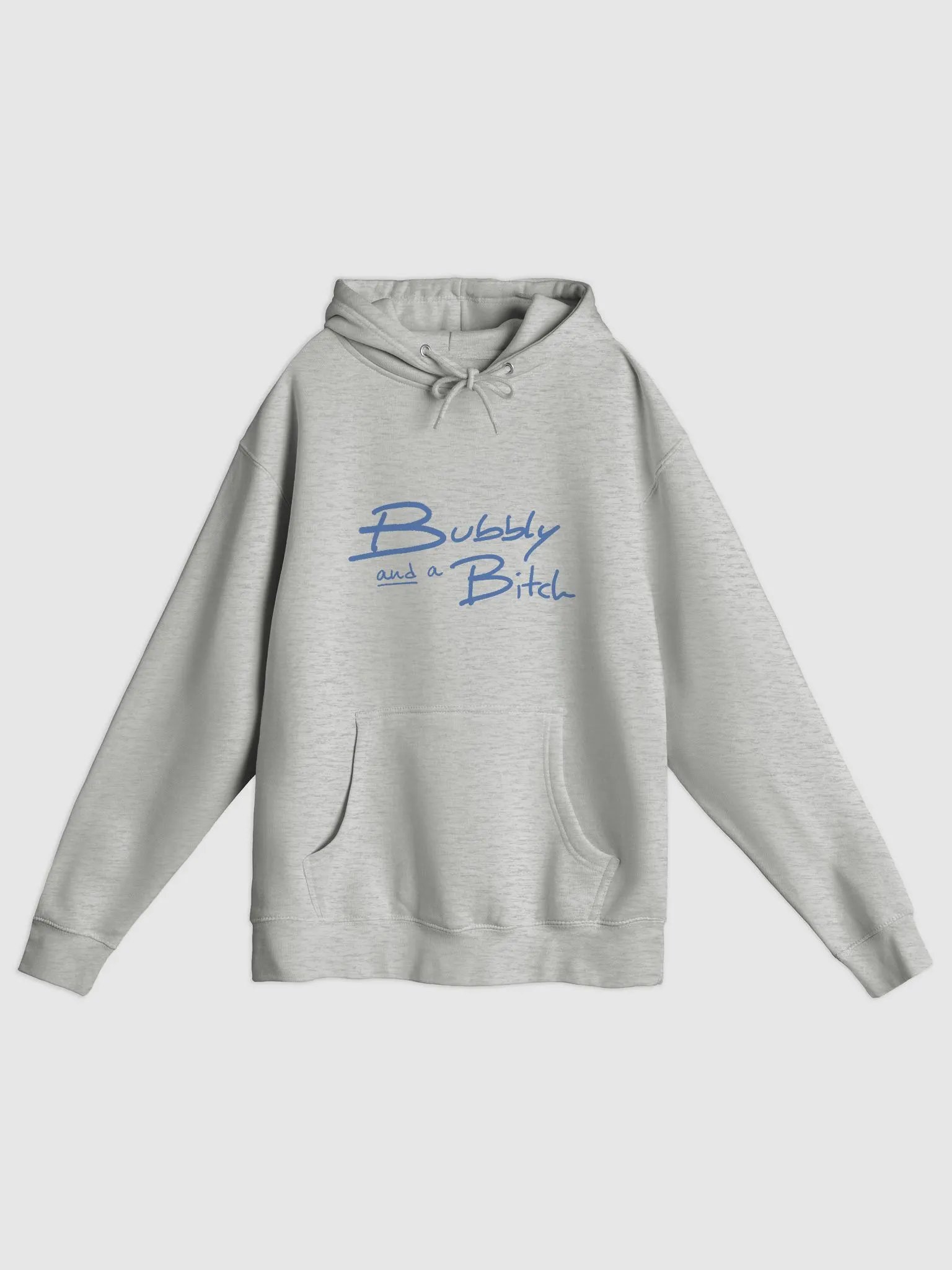 Bubbly and a B*tch (teal design) printed premium pullover hoodie product image (7)
