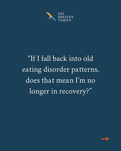 Relapses are really common in eating disorder recovery. Falling back into old behaviors does not erase the recovery work you’...