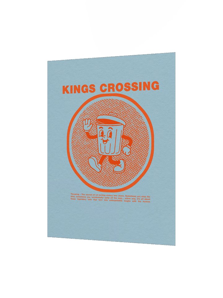 *LIMITED* Retro Trash Poster - Sky Blue product image (2)
