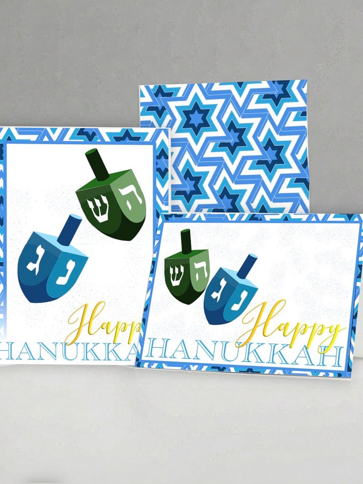 Printable Hanukkah Greeting Cards + Gift Tags product image (1)
