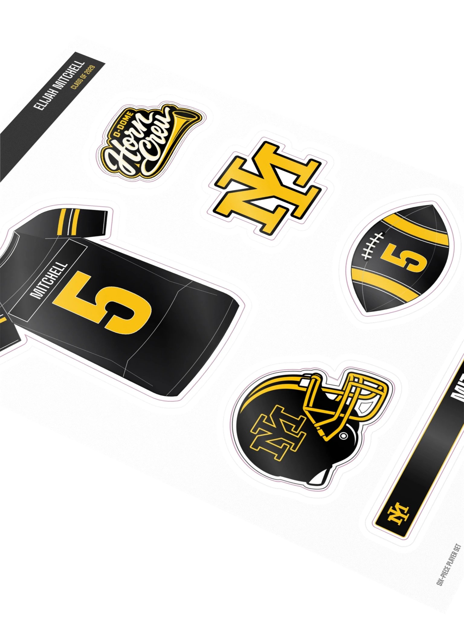Elijah Mitchell #5 — Mustangs Sticker Sheet product image (2)