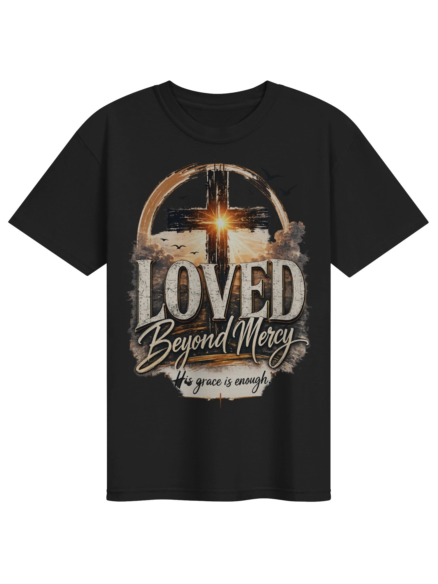 Loved Beyond Mercy Christian T-Shirt | God's Grace Faith Tee | Kingdom Life Co. product image (2)