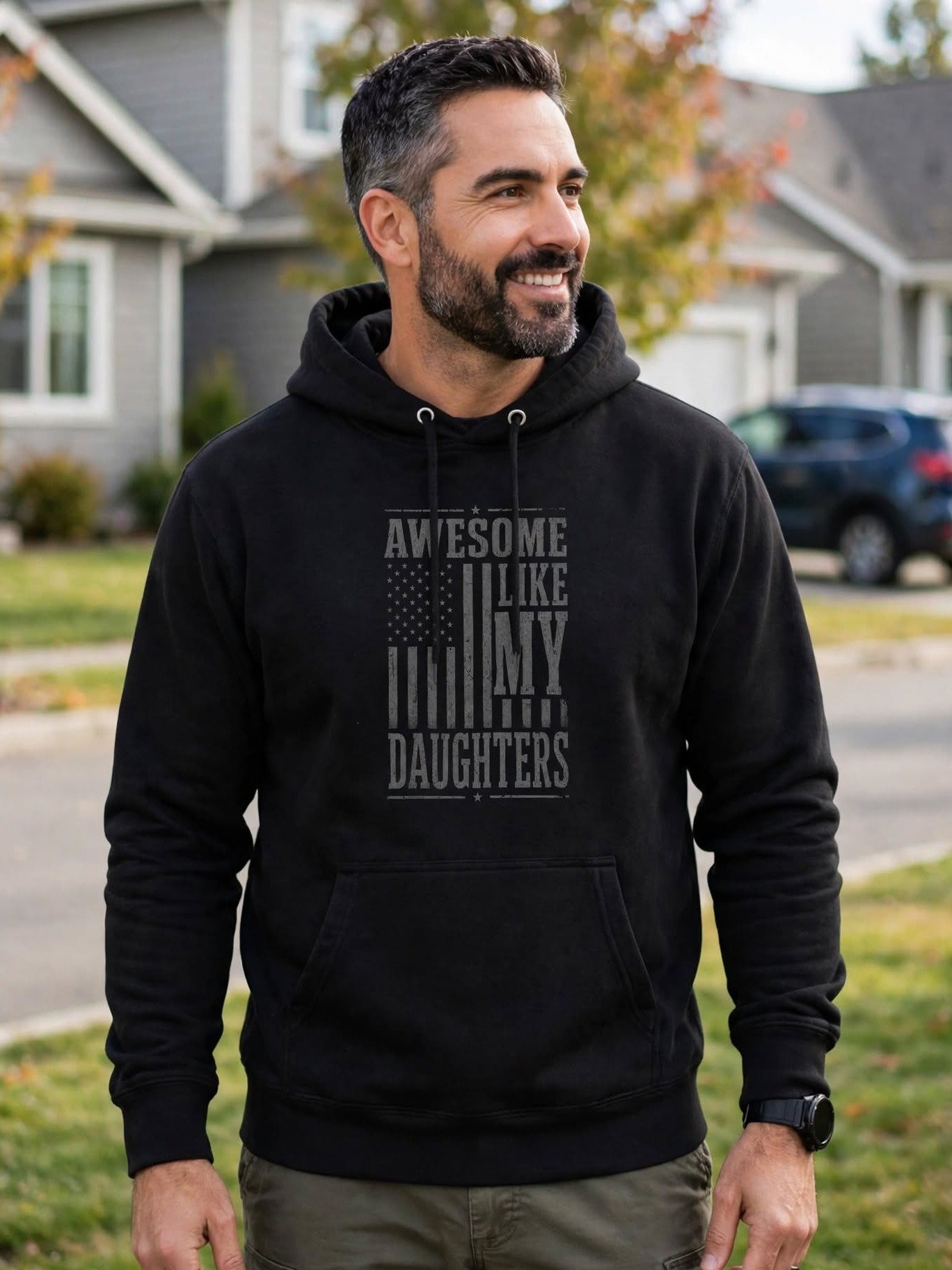 Awesome Like My Daughters Patriotic Hoodie product image (1)