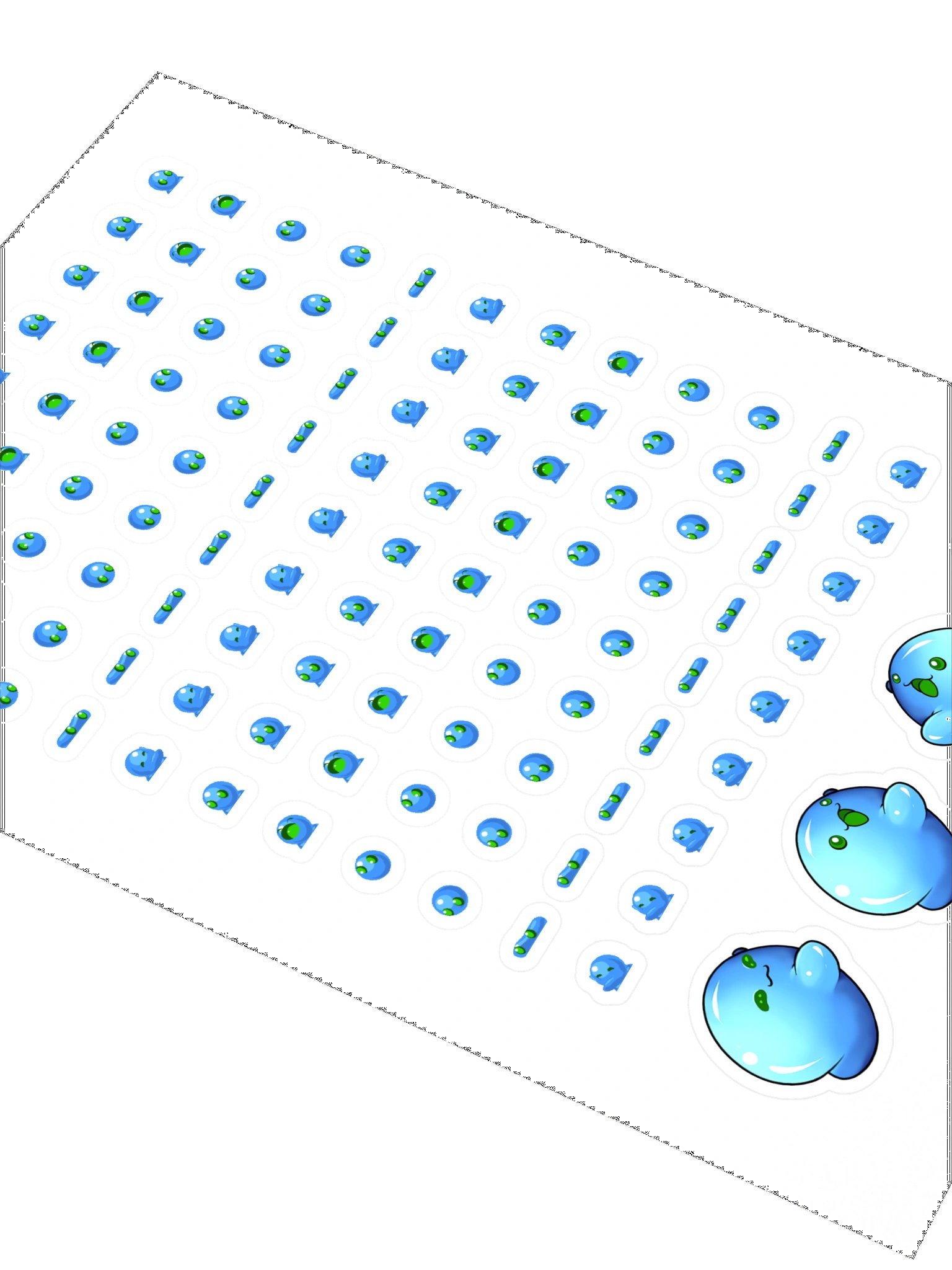 Bubbles Sticker Sheet BLUE product image (2)