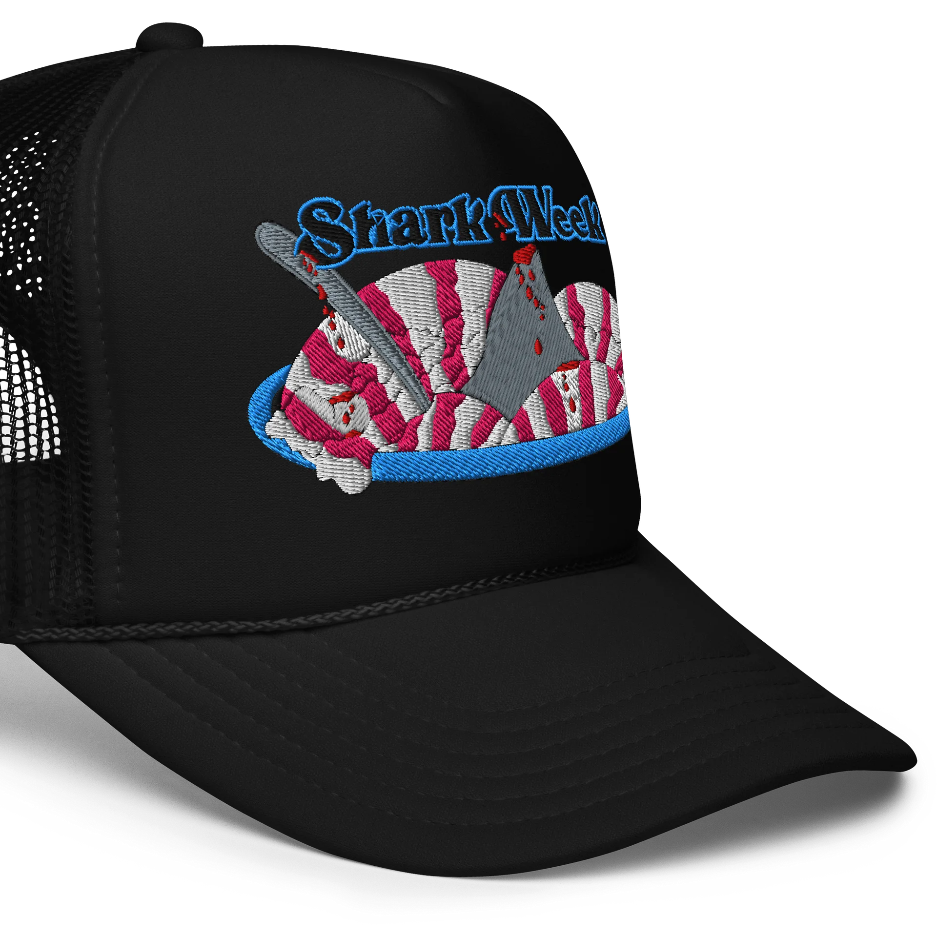 Shark Week Trucker Hat in Raspberry Ripple product image (5)