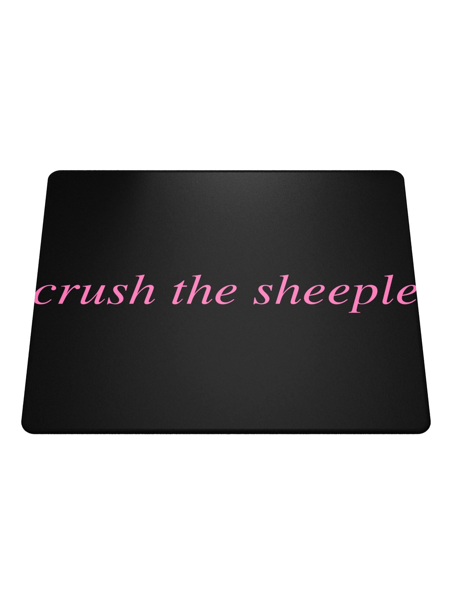 No ShopCo | Crush the Sheeple Gaming Mouse Pad - Pink on Black product image (1)