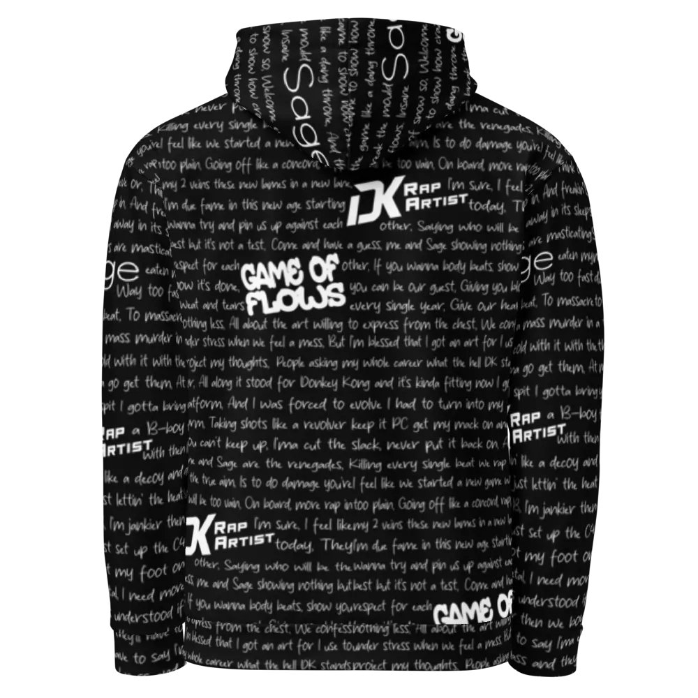 Game of Flows - DK Rap Artist & Sage - BLACK - Unisex Hoodie product image (4)