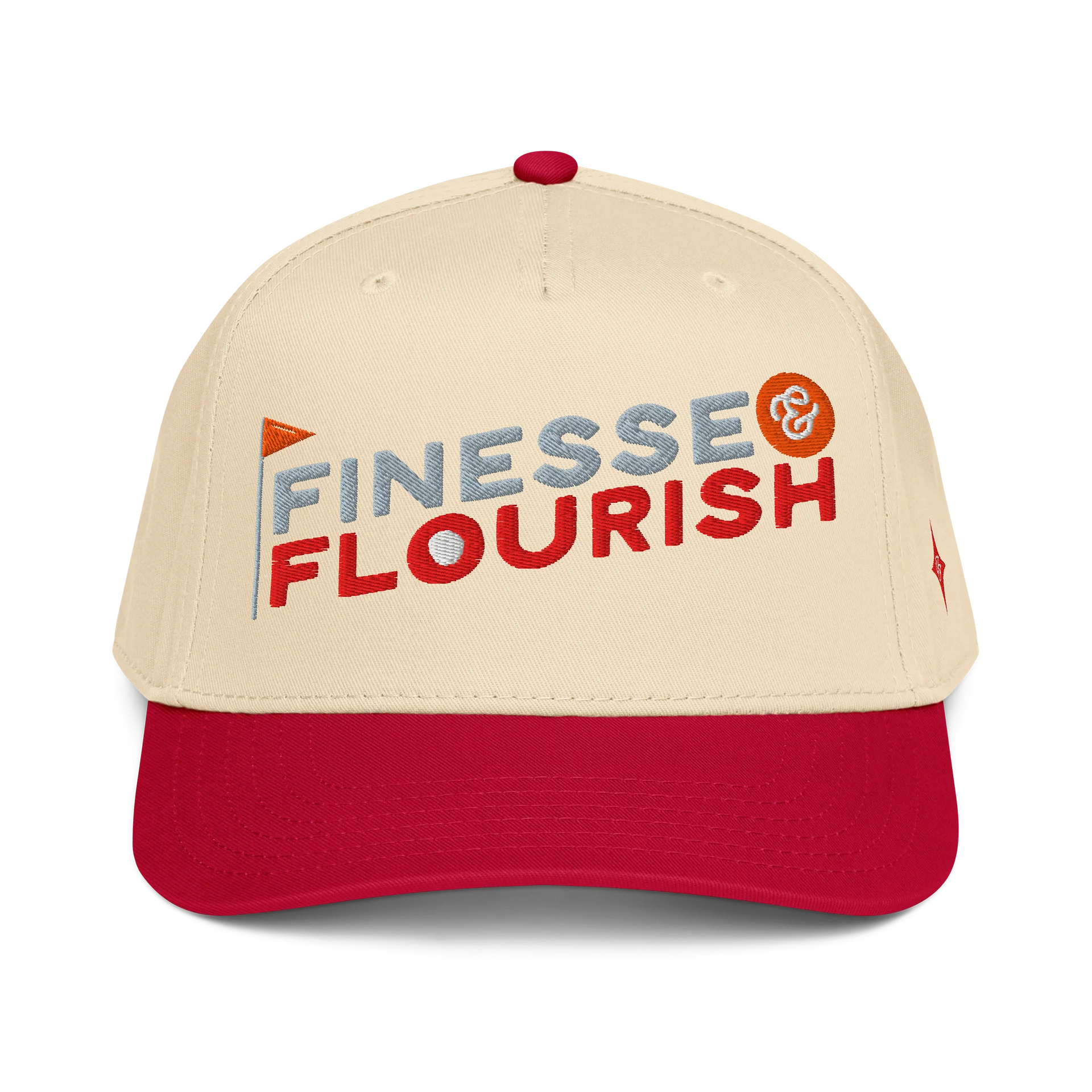 F&F Flag Mid-Profile Baseball Cap (RED) product image (1)