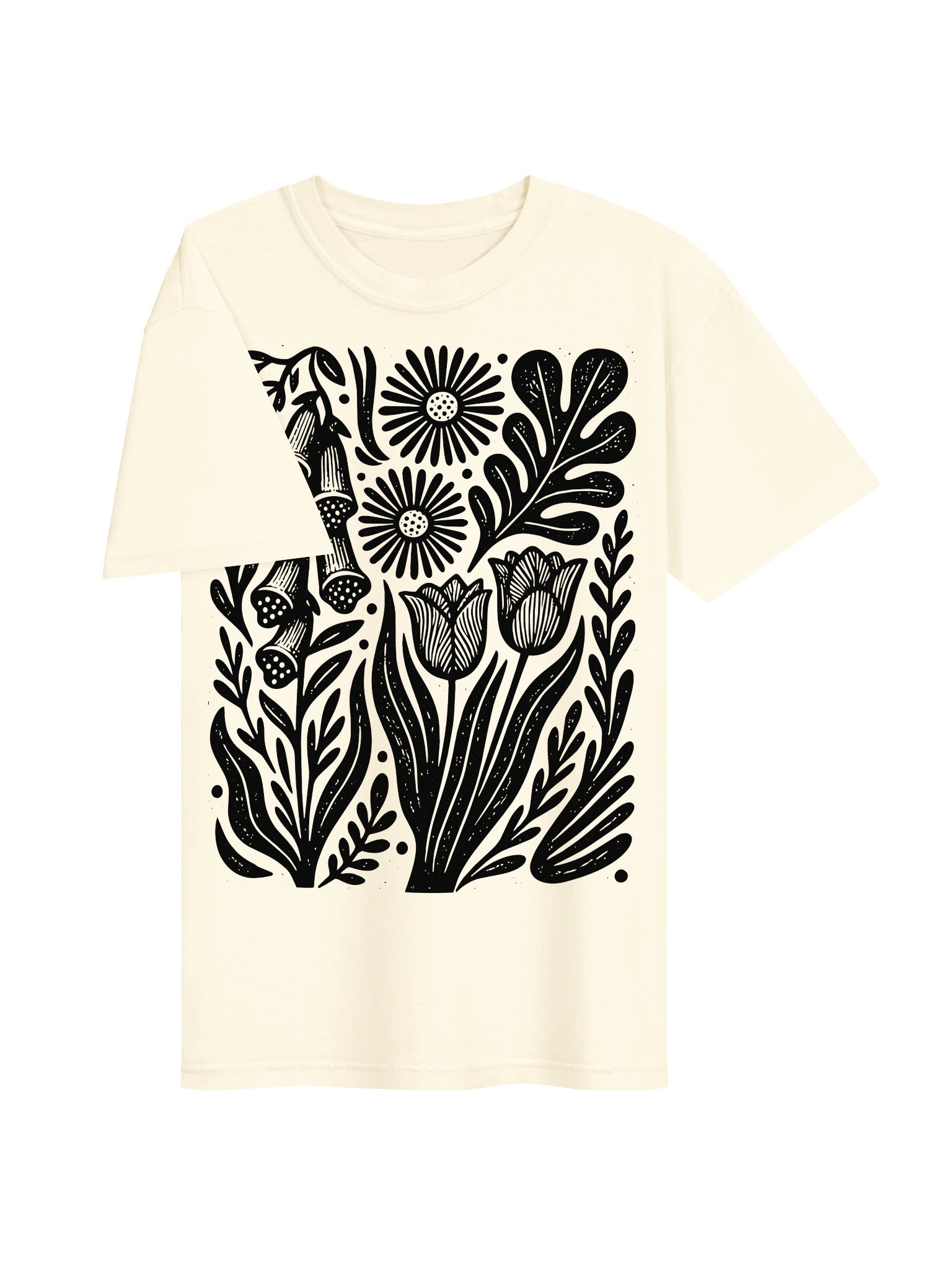 Linocut Floral Trump Protest Tee, Foxglove Tulip Daisy Botanical Liberal Progressive Comfort Colors T Shirt product image (4)