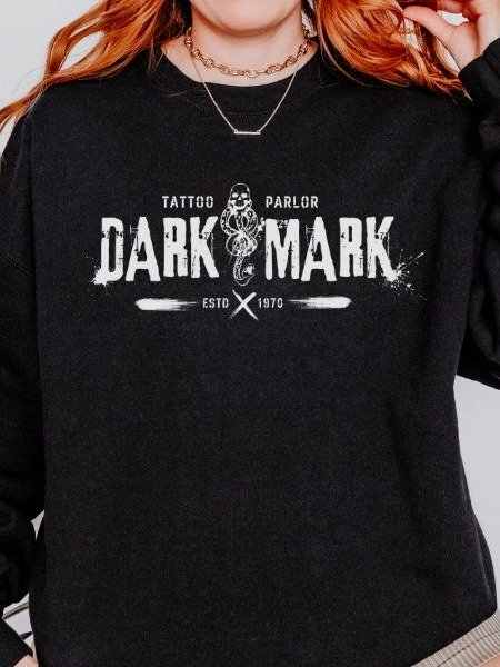 Dark Mark Tattoo Parlor Punk Grunge Minimalist Halloween Sweatshirt product image (7)