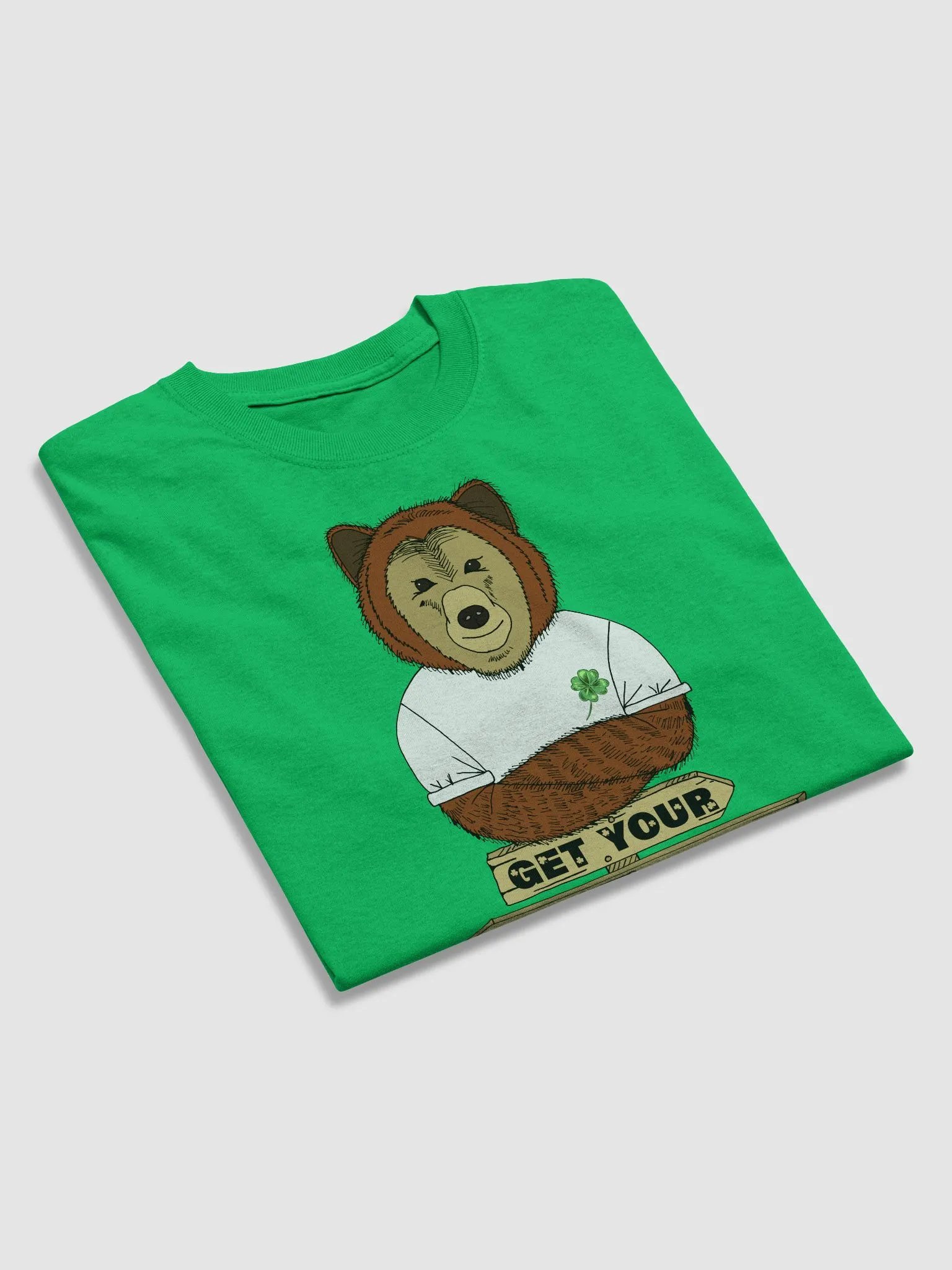 Shamrock Bear Heavyweight T-shirt product image (3)