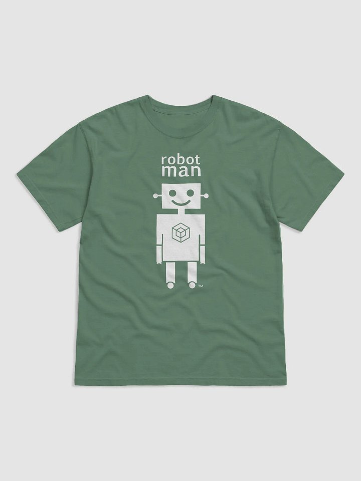 Adults Unisex Robot Man logo on green product image (1)