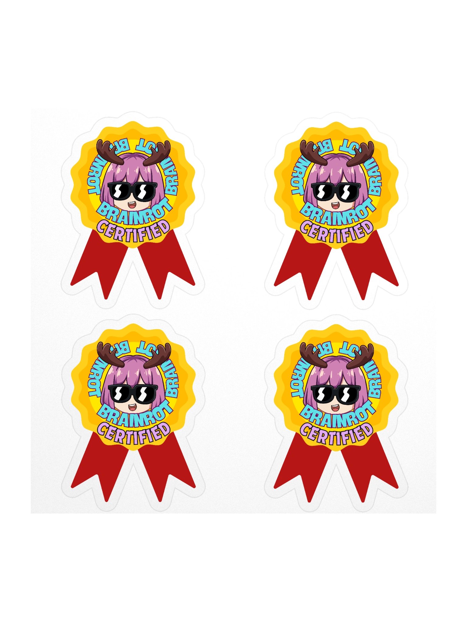 Brainrot Certified Stickers (Multiple, Small) product image (1)