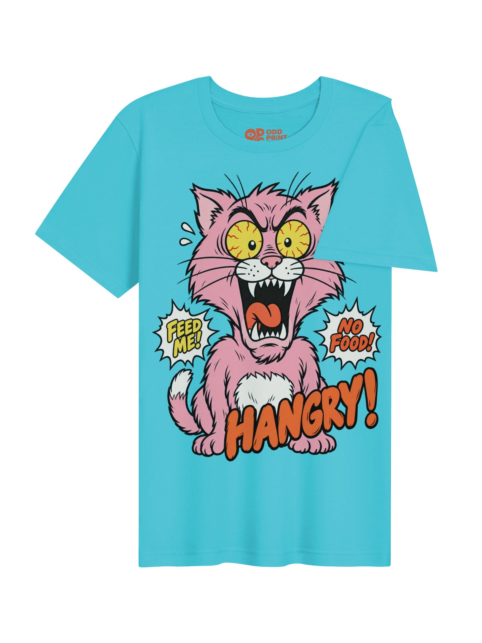 THE HANGRY HOUR - Funny Hangry Cat Graphic T-Shirt product image (5)