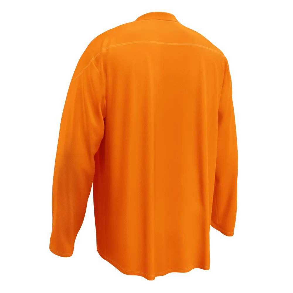 Plain Color Orange Hockey Fan Jersey product image (2)