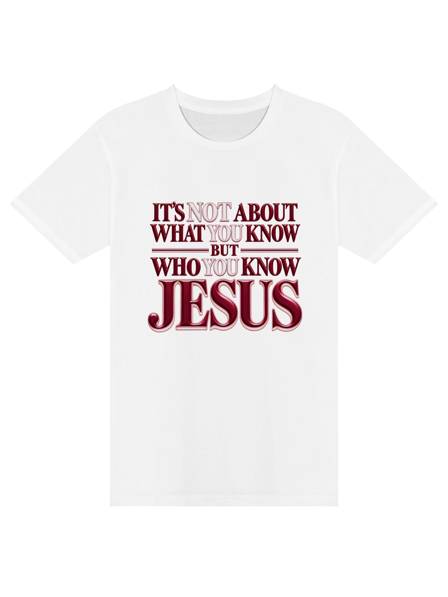 Who You Know: JESUS Burgundy & Blush Premium T-Shirt product image (1)