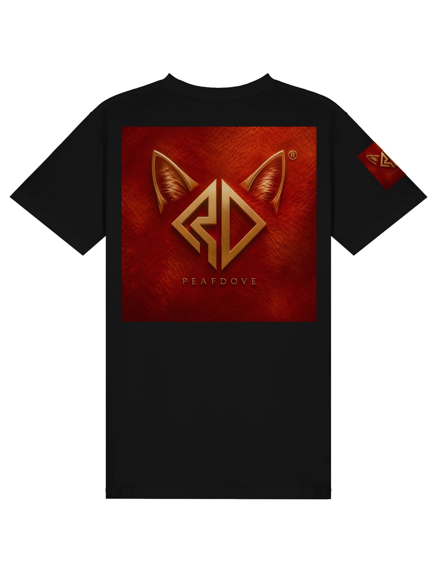 PEAFDOVE® RED CAT SIGNAL — Black Shirt product image (3)