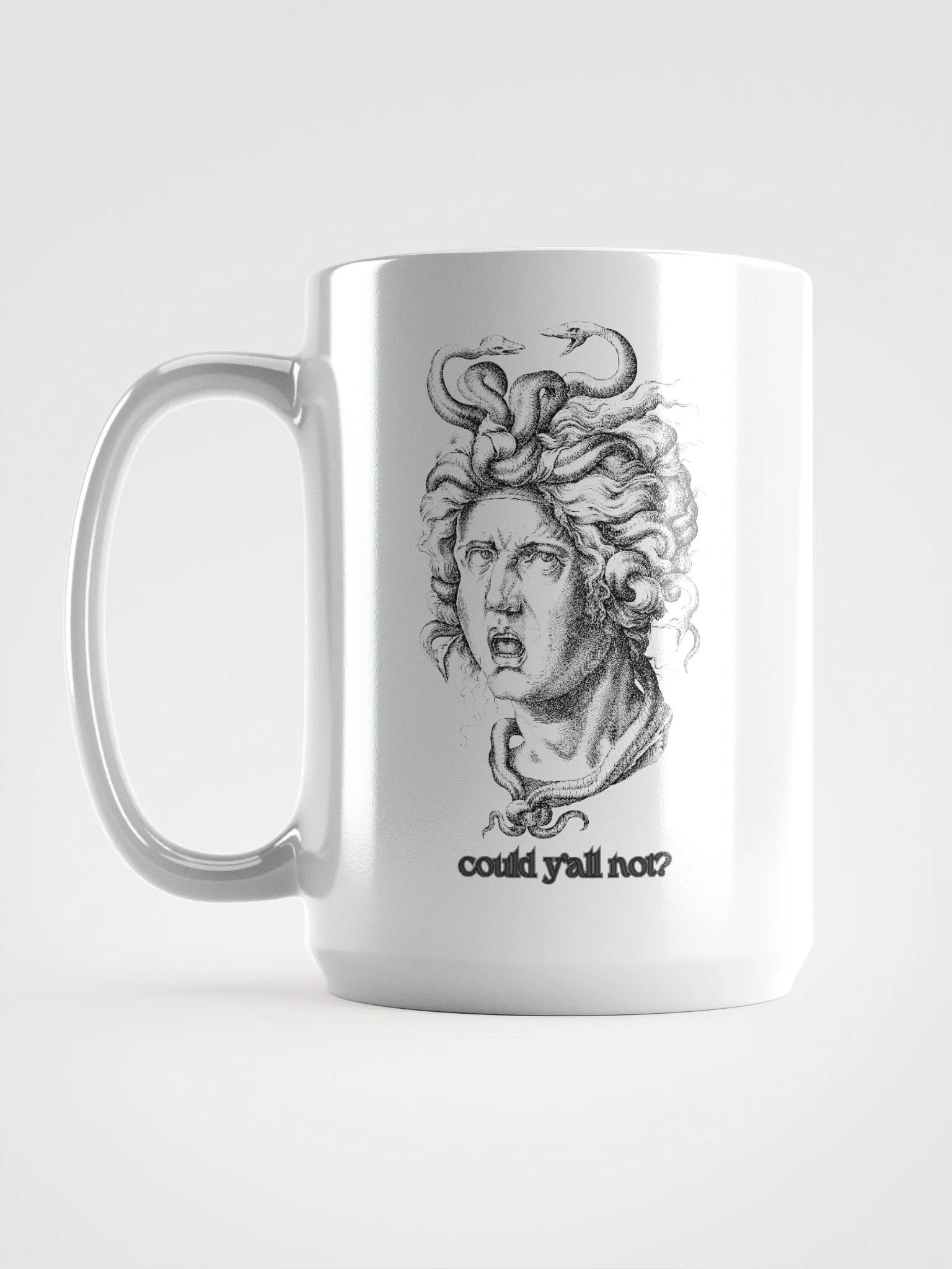 MEDUSA white glossy mug product image (4)