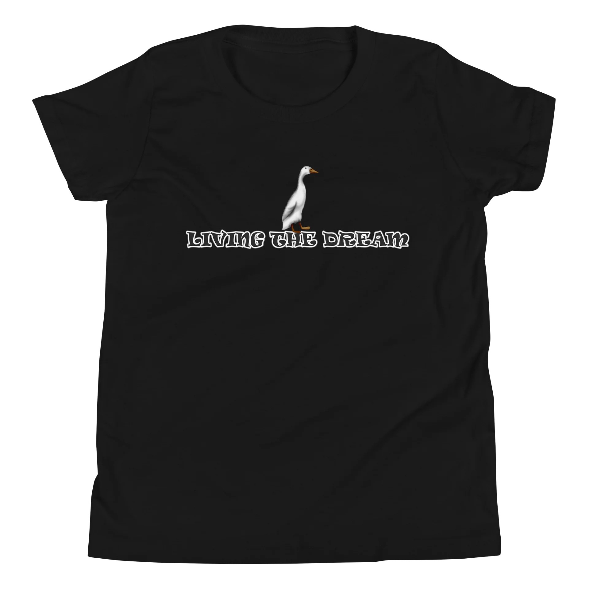 Duck "LIVING THE DREAM" T-Shirt. Youth Short Sleeve T-Shirt - Bella+Canvas product image (1)