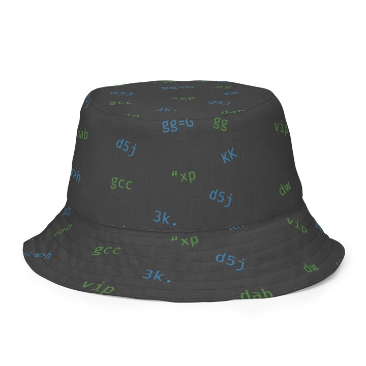 Reversible Vim motions bucket hat product image (2)