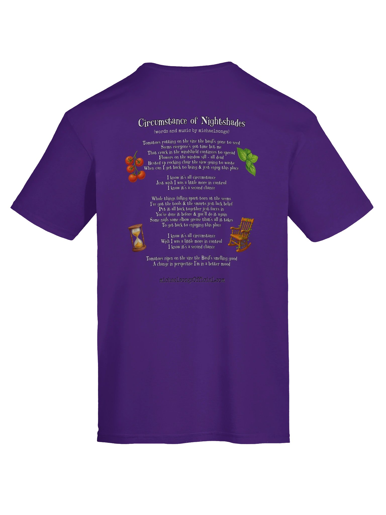 supersoft tee w/Circumstance of Nightshades graphic & lyrics product image (2)