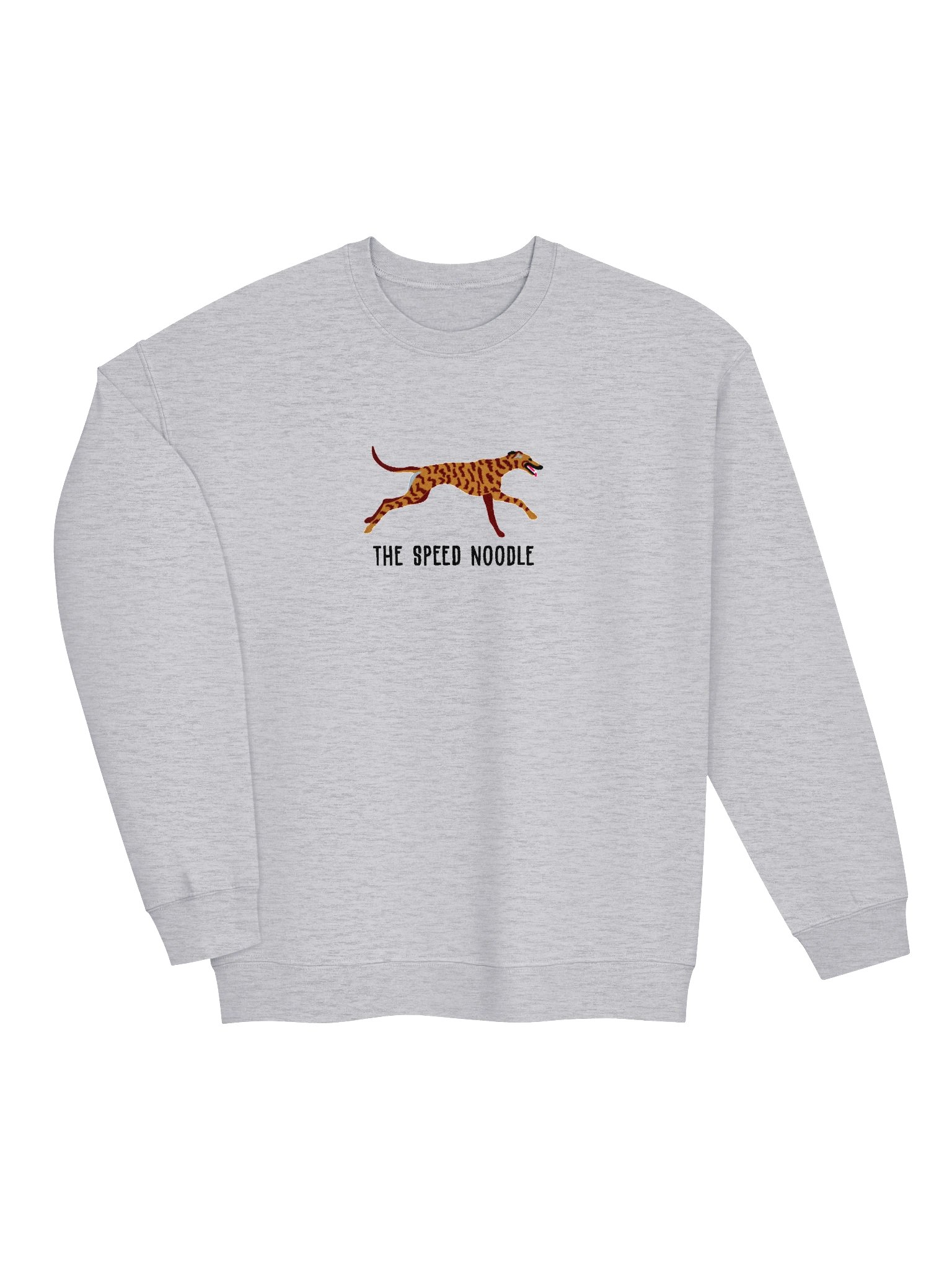 The Speed Noodle Sweatshirt (Embroidered) of an English Greyhound(Brindle 2) product image (6)