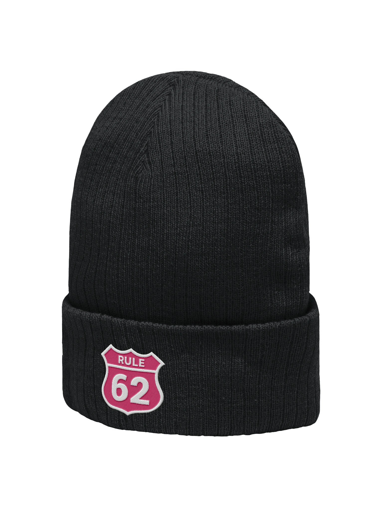 Rule 62 Sobriety & Recovery Beanie Hat | Flamingo Color Design product image (3)