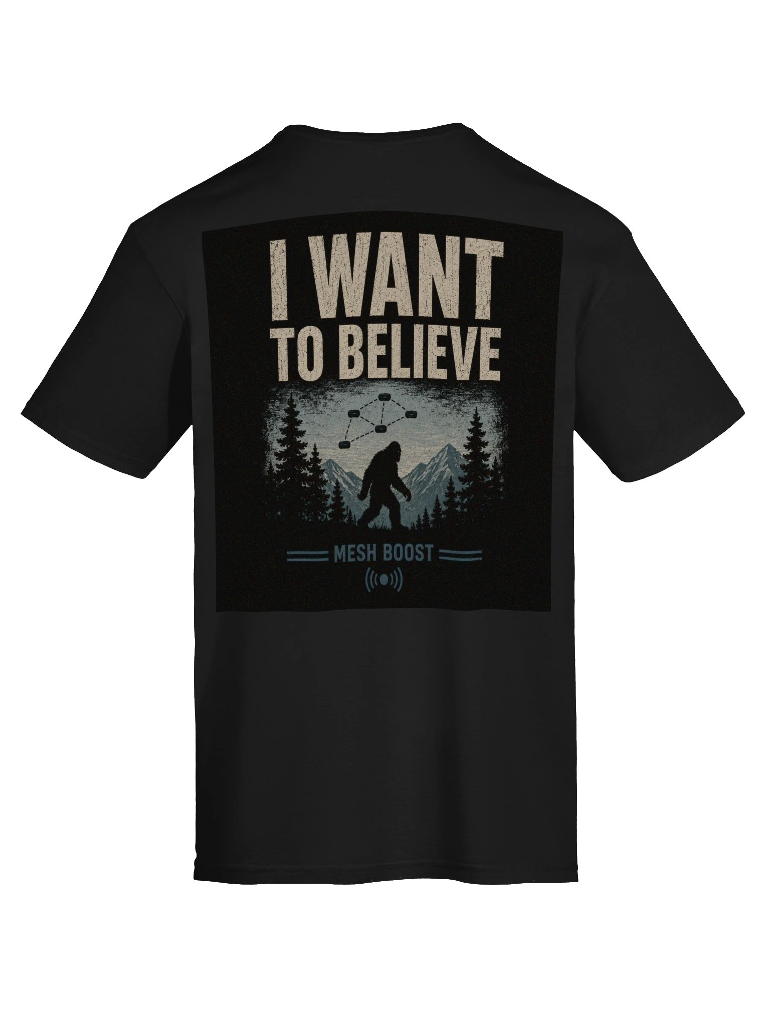 I Want to Believe – Mesh Boost Bigfoot Graphic T-Shirt product image (7)