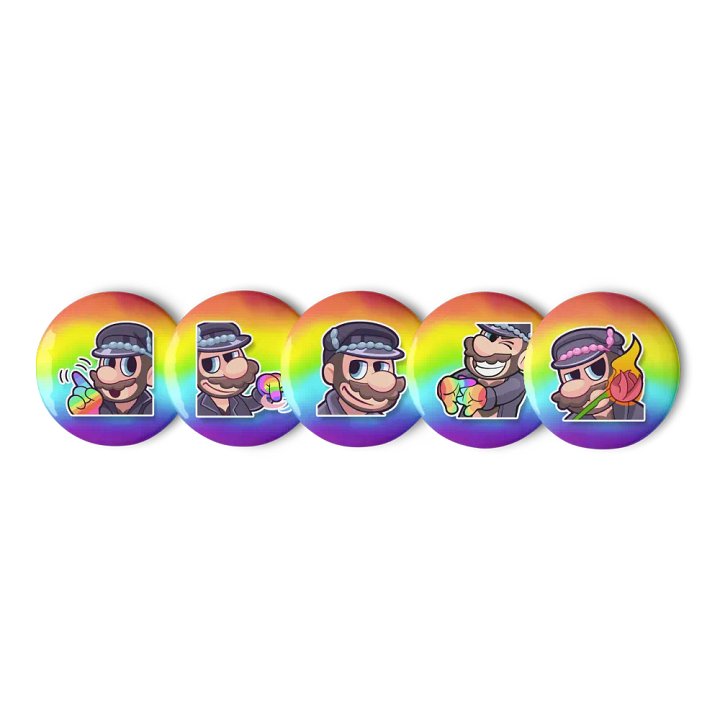 gayPins: Leather Daddy Mario Set 1 product image (1)