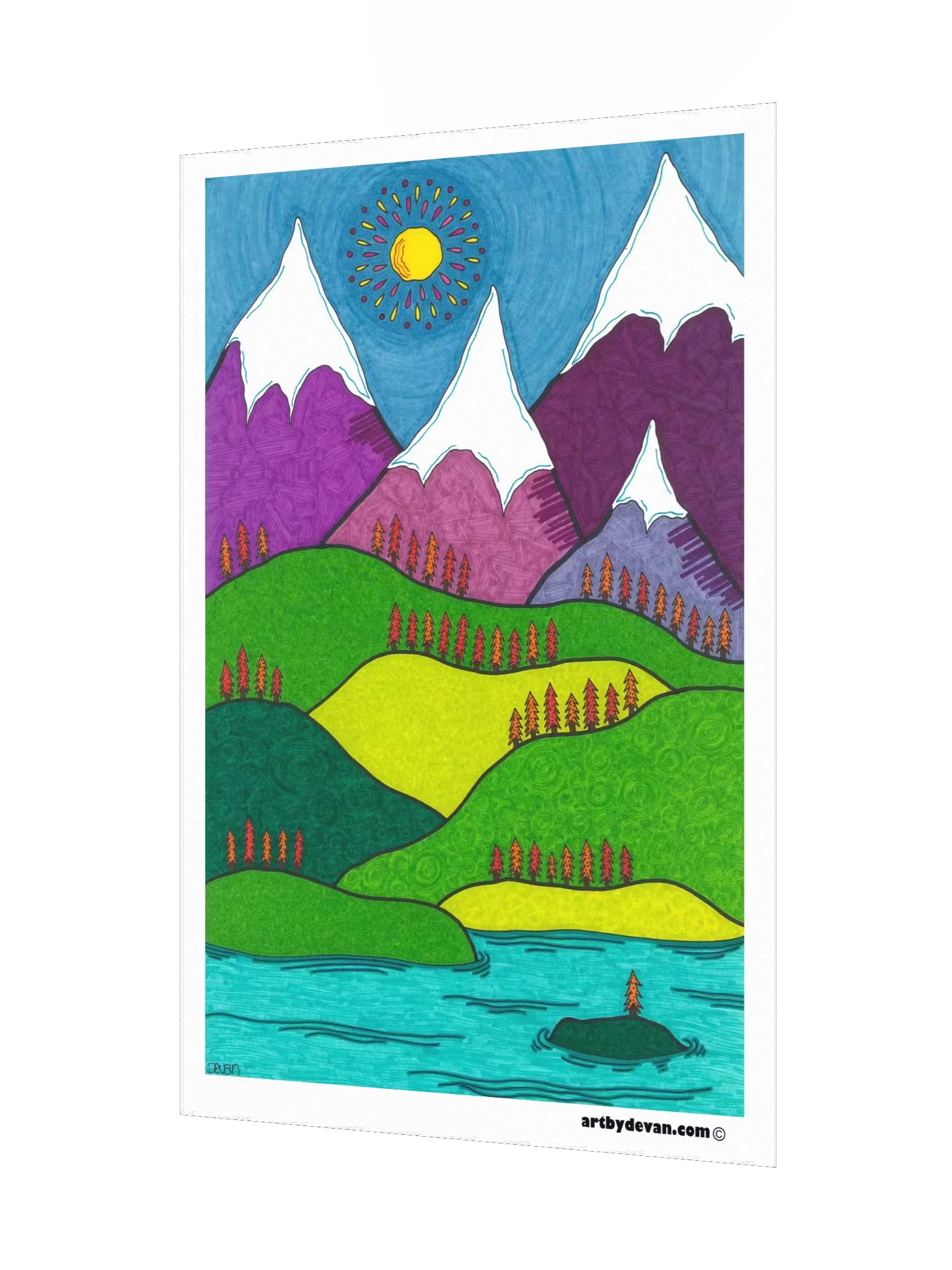 Art Print: Island in the Mountains product image (3)