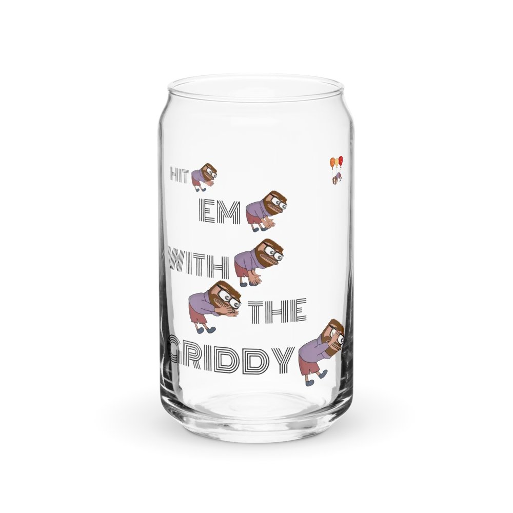 A can shaped glass filled with griddies product image (2)