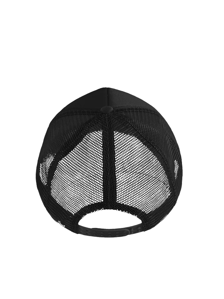 Black Trucker Hat - Six 7 Card Back with Purple Synergy product image (2)