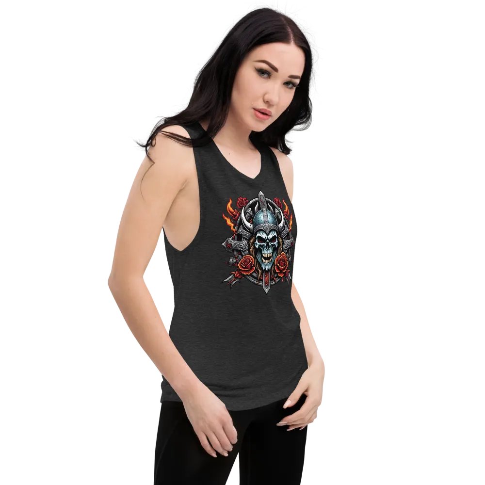 Viking Skull Rose Warrior Tank product image (10)